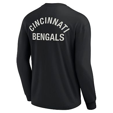 Unisex Fanatics Signature Black Cincinnati Bengals Super Soft Long Sleeve T-Shirt
