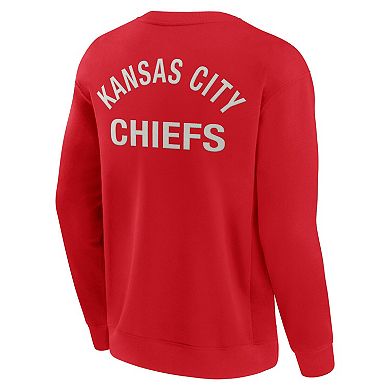 Unisex Fanatics Signature Red Kansas City Chiefs Super Soft Pullover Crew Sweatshirt
