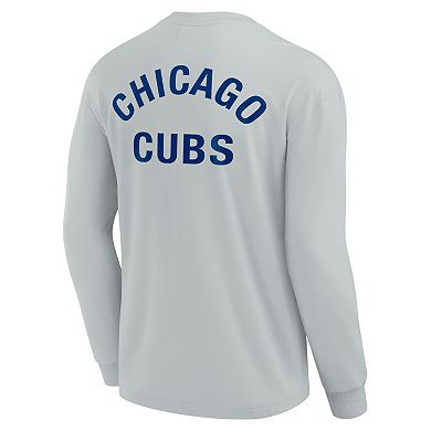 Unisex Fanatics Signature Gray Chicago Cubs Super Soft Long Sleeve T-Shirt