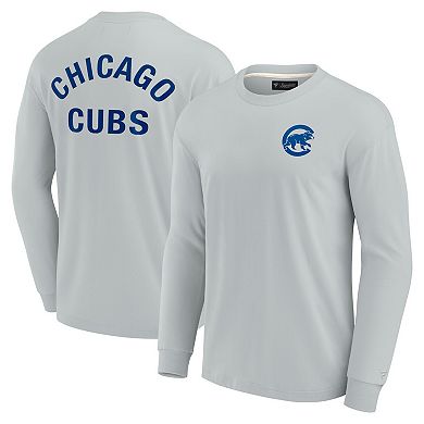 Unisex Fanatics Signature Gray Chicago Cubs Super Soft Long Sleeve T-Shirt