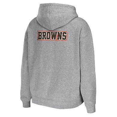 Women's WEAR by Erin Andrews Heather Gray Cleveland Browns Plus Size Full-Zip Hoodie