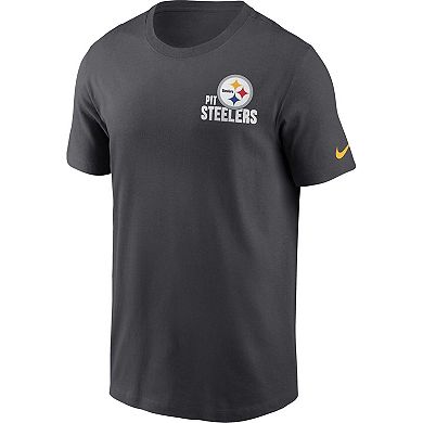 Men's Nike Anthracite Pittsburgh Steelers Blitz Essential T-Shirt