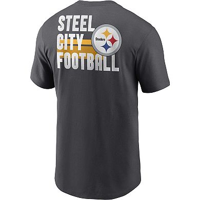 Men's Nike Anthracite Pittsburgh Steelers Blitz Essential T-Shirt