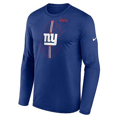 Men's Nike Royal New York Giants Legend Icon Long Sleeve T-Shirt