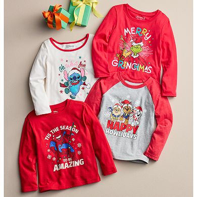 Baby & toddler Girl Jumping Beans® Long Sleeve Merry Grinchmas Graphic Tee