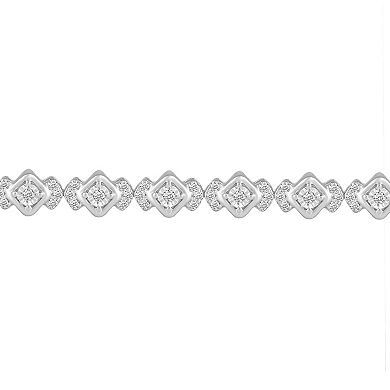Sterling Silver 1 Carat T.W. Diamond Tennis Bracelet