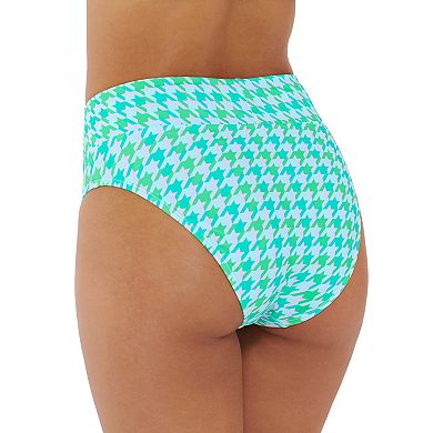 Juniors' Ninety-Nine Degrees High-Waist Cheeky Swim Bottoms