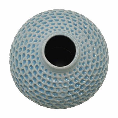 Sonoma Goods For Life® Small Round Blue Textured Vase Table Decor