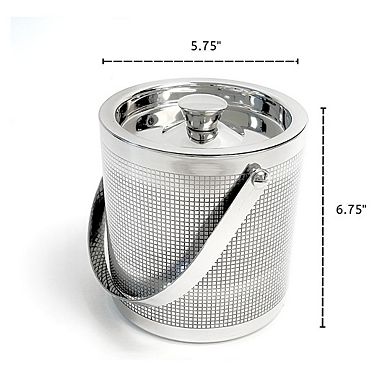 Etched Stainless Steel Double Wall Ice Bucket