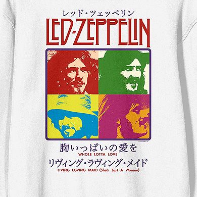 Men's Led Zeppelin Colorful Band Long Sleeve Graphic Pullover