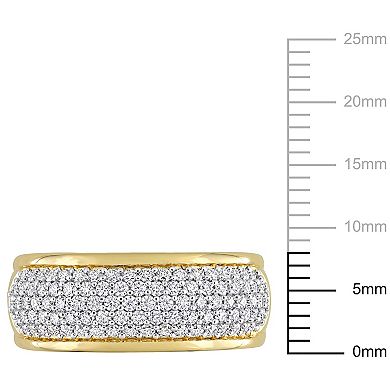 Stella Grace 18k Gold Over Silver Lab-Created Moissanite Semi-Eternity Ring
