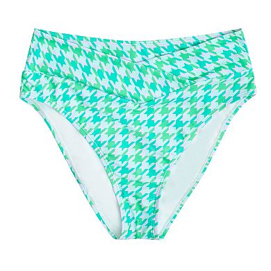 Juniors' Ninety-Nine Degrees High-Waist Cheeky Swim Bottoms