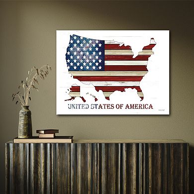 Courtside Market God Bless America Canvas Wall Art