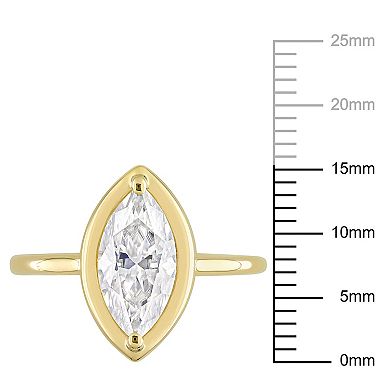 Stella Grace 10k Yellow Gold Lab-Created Moissanite Marquise-Shaped Engagement Ring