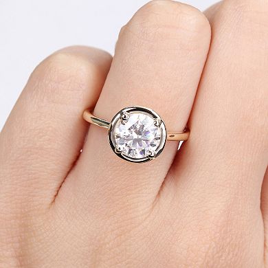Stella Grace 10k Yellow Gold Lab-Created Moissanite Round-Shaped Engagement Ring