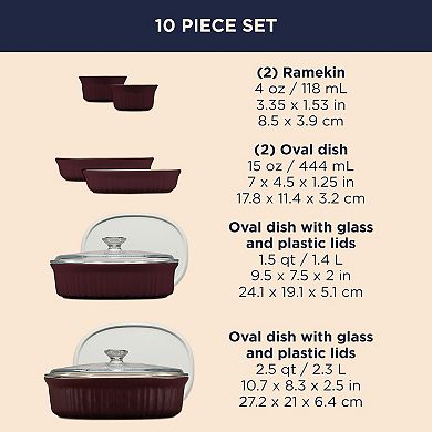 CorningWare French 10-pc. Bakeware Set