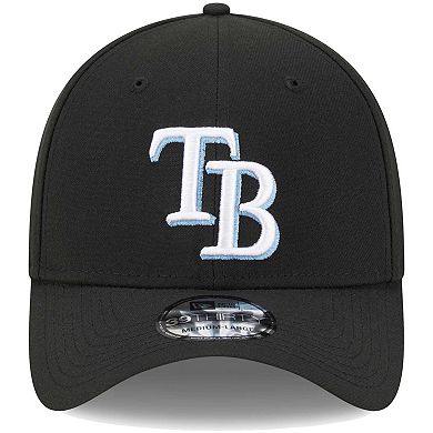 Men's New Era Black Tampa Bay Rays Logo 39THIRTY Flex Hat