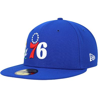 Men's New Era  Royal Philadelphia 76ers Crown Champs 59FIFTY Fitted Hat