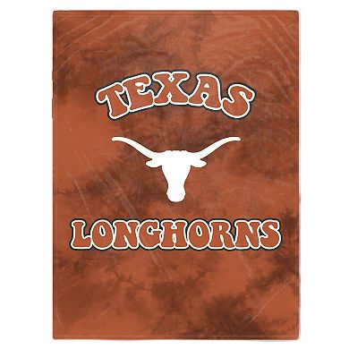 Texas Longhorns 60'' x 70'' Bubble Tie-Dye Flannel Sherpa Blanket