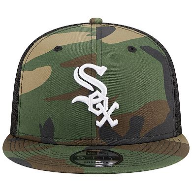Men's New Era Camo Chicago White Sox Woodland Camo Trucker 9FIFTY Snapback Hat