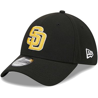 Men's New Era Black San Diego Padres Logo 39THIRTY Flex Hat