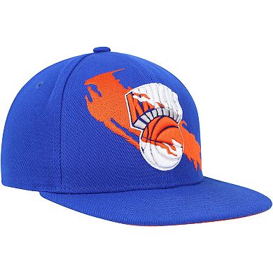 Men's Mitchell & Ness Blue New York Knicks Paint By Numbers Snapback Hat