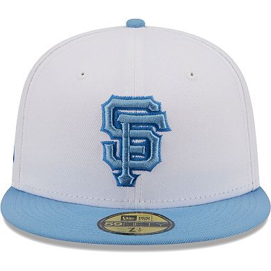 Men's New Era White San Francisco Giants  Sky 59FIFTY Fitted Hat