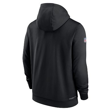 Men's Nike Black Chicago Bears 2022 NFL Crucial Catch Therma Performance Pullover Hoodie