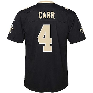 Youth Nike Derek Carr Black New Orleans Saints Game Jersey