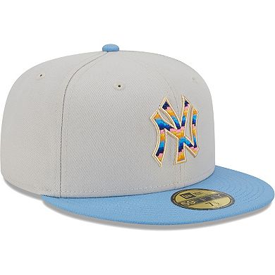 Men's New Era Natural New York Yankees Beach Front 59FIFTY Fitted Hat