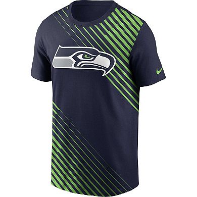 Men's Nike College Navy Seattle Seahawks Yard Line Fashion Asbury T-Shirt