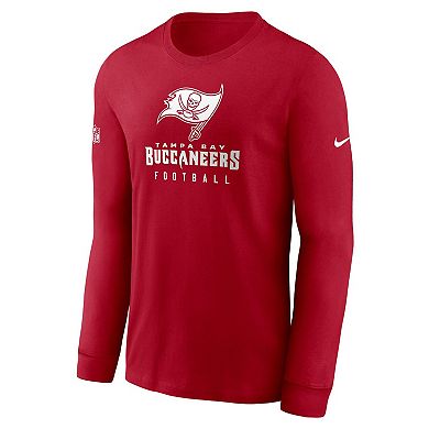 Men's Nike Red Tampa Bay Buccaneers Sideline Performance Long Sleeve T-Shirt