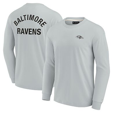 Unisex Fanatics Signature Gray Baltimore Ravens Super Soft Long Sleeve T-Shirt