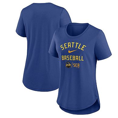 Women's Nike  Royal Seattle Mariners 2023 City Connect Tri-Blend T-Shirt