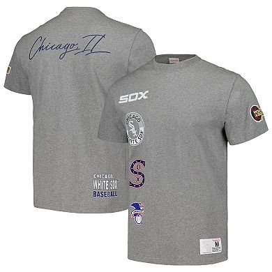 Men's Mitchell & Ness Heather Gray Chicago White Sox Cooperstown Collection City Collection T-Shirt