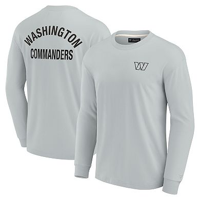 Unisex Fanatics Signature Gray Washington Commanders Super Soft Long Sleeve T-Shirt