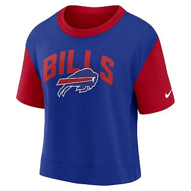 Women's Nike Red/Royal Buffalo Bills High Hip Fashion T-Shirt