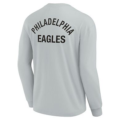 Unisex Fanatics Signature Gray Philadelphia Eagles Super Soft Long Sleeve T-Shirt