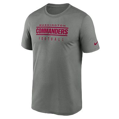 Men's Nike  Heather Gray Washington Commanders Sideline Legend Performance T-Shirt
