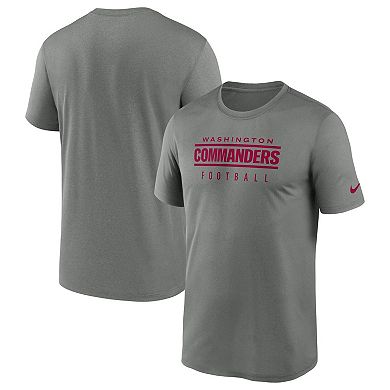 Men's Nike  Heather Gray Washington Commanders Sideline Legend Performance T-Shirt