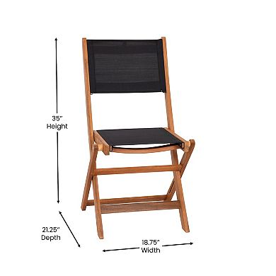 Flash Furniture Martindale Indoor / Outdoor Folding Bistro Chair 2-piece Set