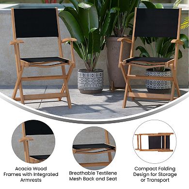 Flash Furniture Martindale Indoor / Outdoor Folding Patio Bistro Chair 2-piece Set
