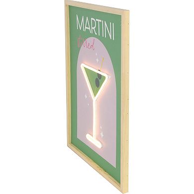 Drinks Martini LED Framed Art