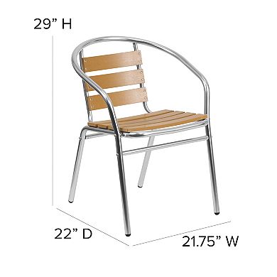 Flash Furniture Lila Commercial Indoor / Outdoor Restaurant Stacking Chair