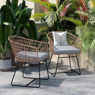 Flash Furniture Devon Indoor / Outdoor Patio Club Chair 2-piece Set