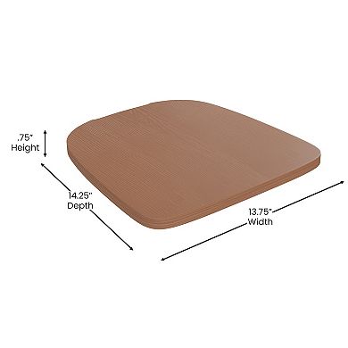 Flash Furniture Perry Rounded Edge Polystyrene Chair Seat 4-piece Set