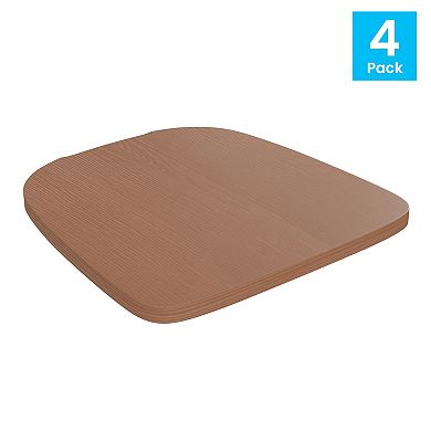 Flash Furniture Perry Rounded Edge Polystyrene Chair Seat 4-piece Set