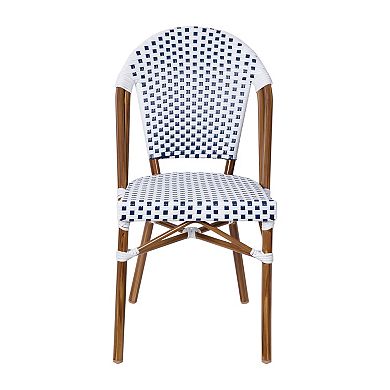 Flash Furniture Lourdes Indoor / Outdoor French Bistro Stacking Chair 2-piece Set