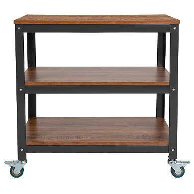 Flash Furniture Livingston Rolling Storage Cart