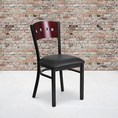 Flash Furniture HERCULES Series Square Cutout Restaurant Dining Chair
